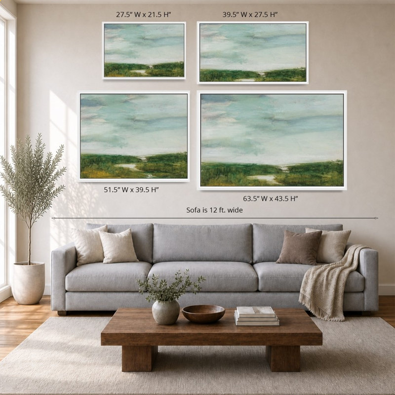 «The Path of Water» par Julia Purinton - Impression sur toile, 44" H x 64" W, White