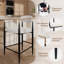 Tabouret de comptoir rembourré de 25,8 po avec accoudoirs en métal doré 4 pièces Velora-107283225