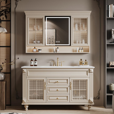 Armoire de salle de bain rétro française