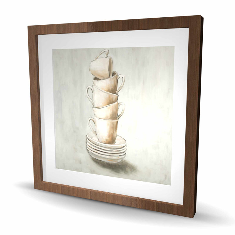 Interlocking - Livingroom Illustrative Framed Matted Print