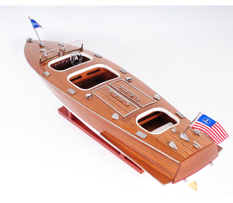 Chris Craft Triple Cockpit Wooden Model Boat 31.5 - Assembled Wooden Toy  Boat Décor - Wooden Scale Model Boats - Handmade Replica American Boats 