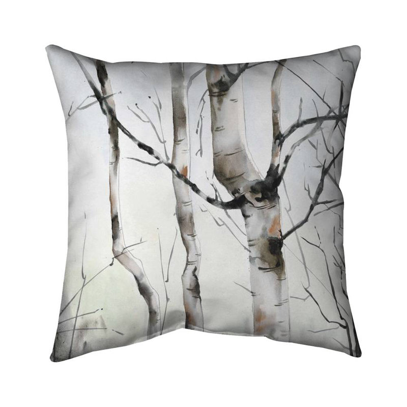 Minimalist Three Birches Trees Pillow | Home Decor Accent