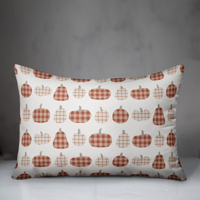 Patch Pumpkins Rectangular Pillow Cover & Insert