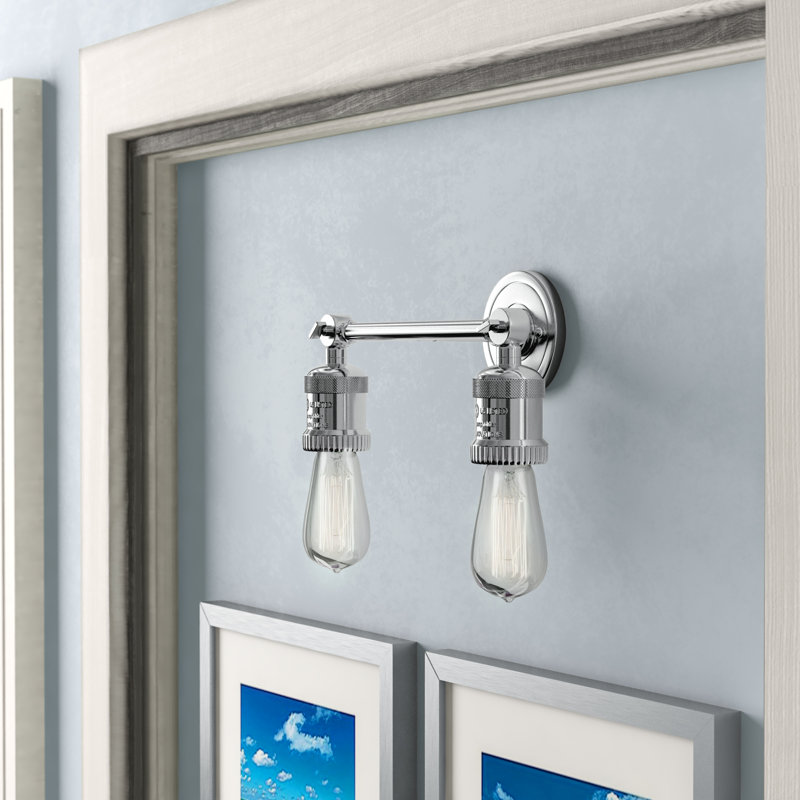 Applique murale à 2 lumières Kilian, Nickel poli