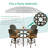 Bloomsbury Market 5-piece Bar Height Patio Dining Set, Rust-free Cast Aluminum Outdoor Table And Chairs Set With 4 Swivel Bar Stools, Cushions & 35.38" High Bar Table W/umbrella Hole For Deck, Lawn, Garden