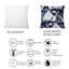 Coussin décoratif à motif de roses blanches dans des tons de gris II-1021252883
