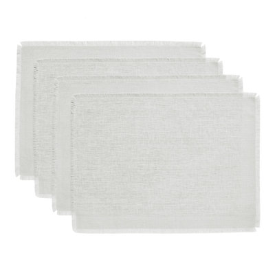 Fringe - 100% Pure Linen Placemats