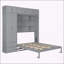 Grand lit escamotable mural avec armoire supérieure-837258273