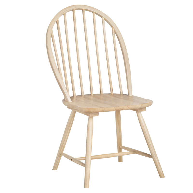 Blouson Solid Wood Side Chair, Natural Brown