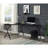 L-Shape Computer Desk With Computer Holder, Black