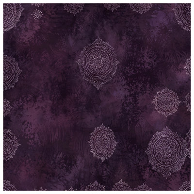 Housses de couette mauves à motif ornemental