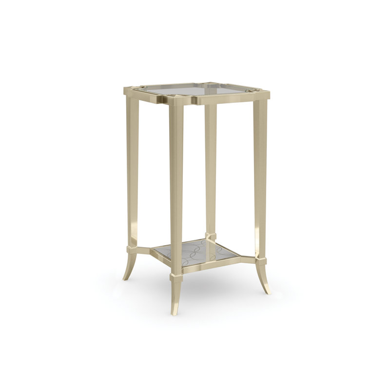 Glass Top End Table