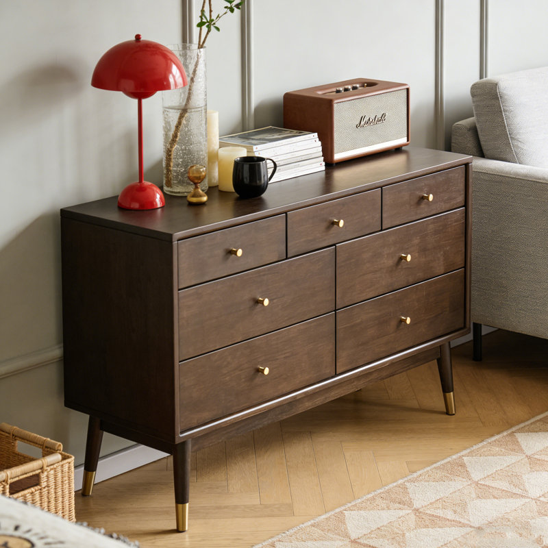 Buffet de style moderne et minimaliste, Marron foncé