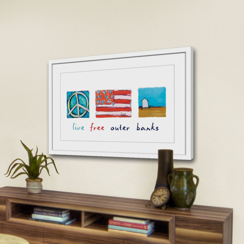 Live Free Outer Banks by Tori Campisi - Single Picture Frame Painting, 61cm H x 91cm W