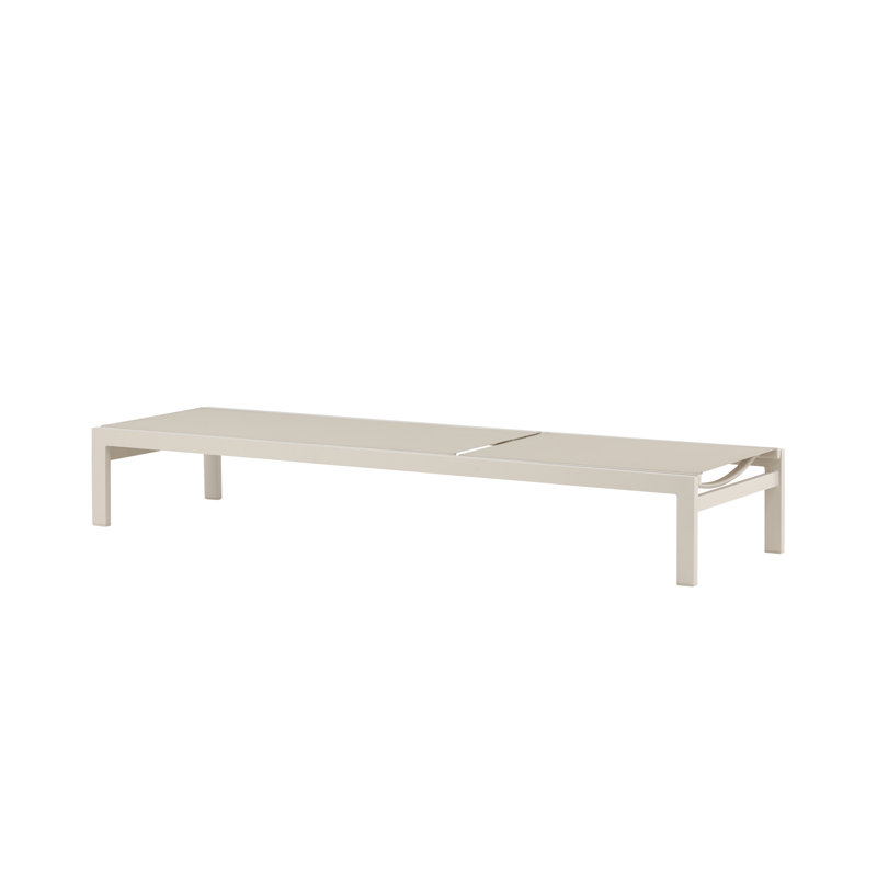 Fen 195cm Long Reclining Single Sun Lounger, Beige