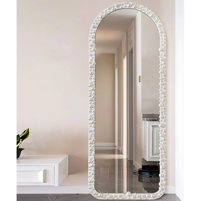 Half-circle Manufactured Wood Full Length Mirrors, 70.87" H x 31.5" W