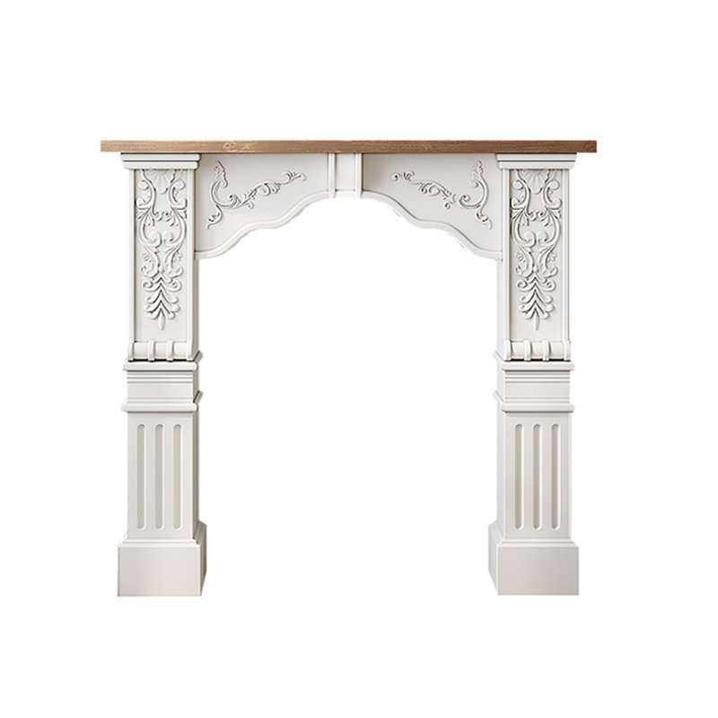 European-style solid wood fireplace decorative cabinet