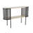 Oval Two-Toned 1 Shelf Console Table With Mesh Side Panels And Tabletop