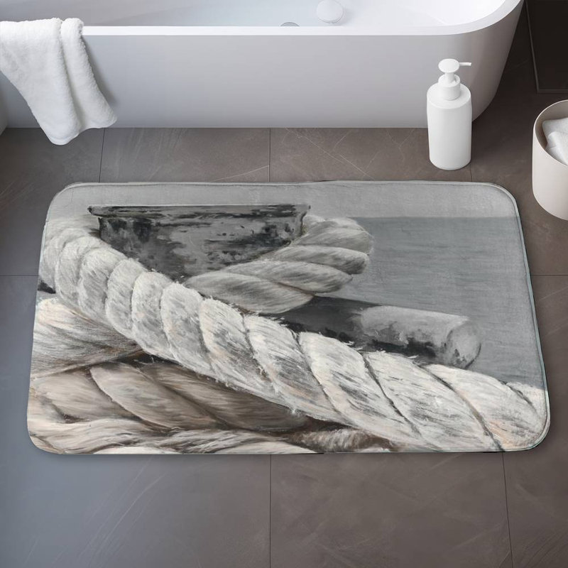 Lido Microfiber Non-Slip Bath Mat, Gray