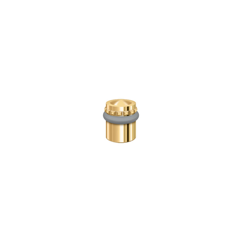 Deltana UFBP4505U3 Round Universal Floor Bumper Pattern Cap 1-5/8", Solid Brass in Polished Brass, 54" H x 28" W x 28" D
