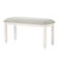 Ensemble de salle à manger extensible 6 pièces, table de campagne en chêne avec 4 chaises et banc rembourrés, brun / beige-133446344-133446345-133446347