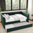 Ledley Upholstered Velvet Daybed with Trundle, Storage Pockets and Button Tufted Design-1050817119