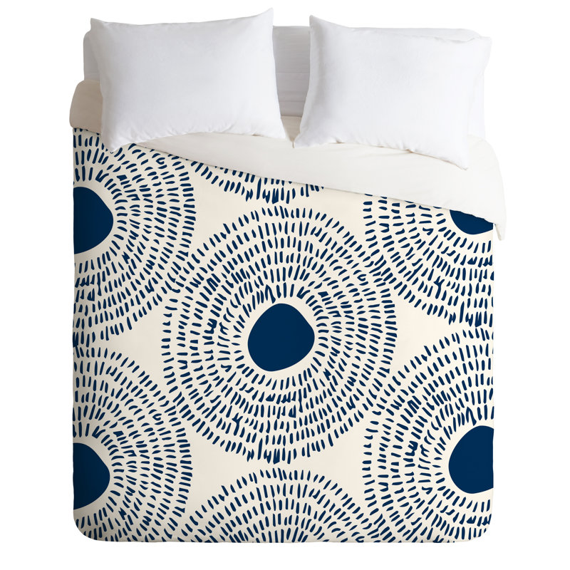 Ensemble de housse de couette Circles II, Housse de couette simple / simple TG et 1 taie dé