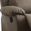 Fauteuil inclinable gris poli avec accoudoirs coussinés
