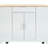 Kitchen Island With 10 Trash Can Holder, 3 Drawers, Open Shelves, Power Outlets, White Edition Space, Design-284091382