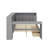 Full Size Platform Bed With Storage Shelves, Drawers, Charging Station, LED, Desk And Upholstered Headboard-1012742033-1012742034