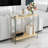 Rectangular Console Table Console Entryway Table Tempered Glass Frame For Living Room, Foyers: 80Cm-1688485855