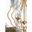 Lustre à 4 lumières en métal, luminaire suspendu avec chaîne réglable pour le vestibule de la salle à manger de la cuisine, ampoule non incluse