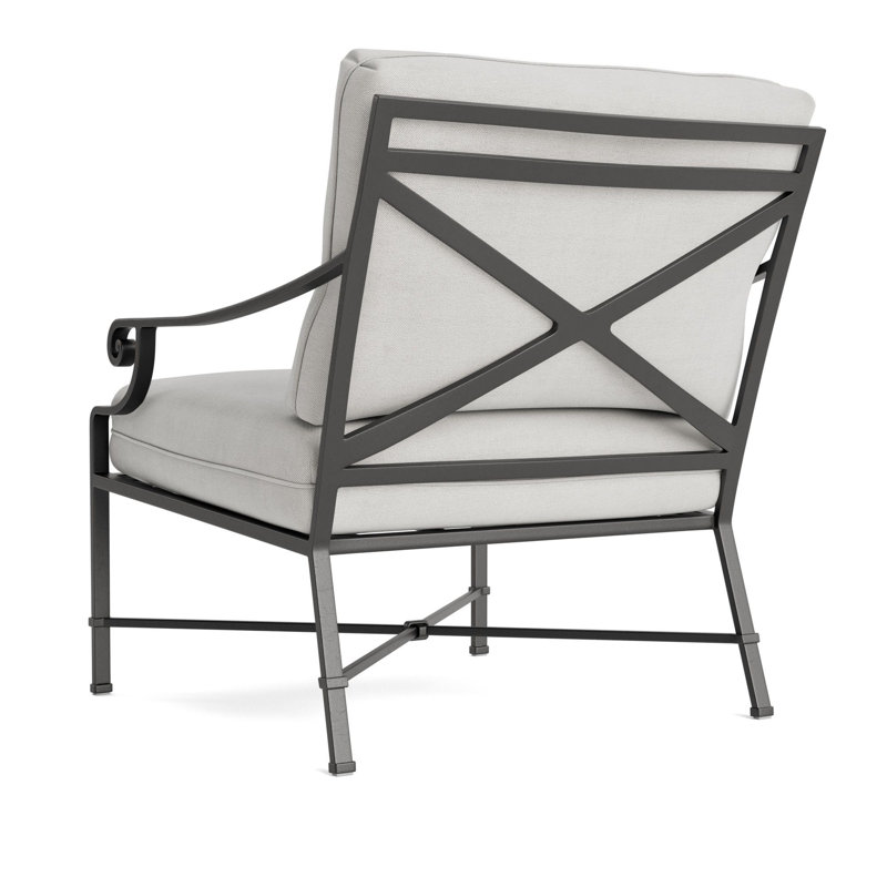 Venetian Outdoor Lounge Chair, Fusion Dove, Textured Pewter