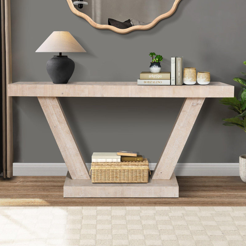 Console d'entrée en bois Vintage Shabby, Naturel antique