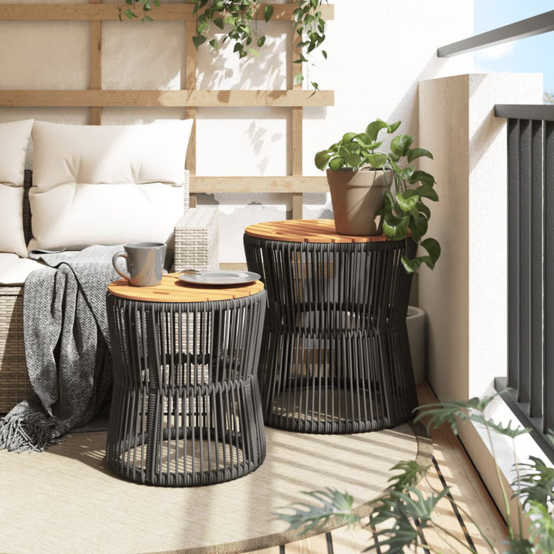 Harwich Round Outdoor Table Sets , 50cm cm W 50cm cm D, Grey