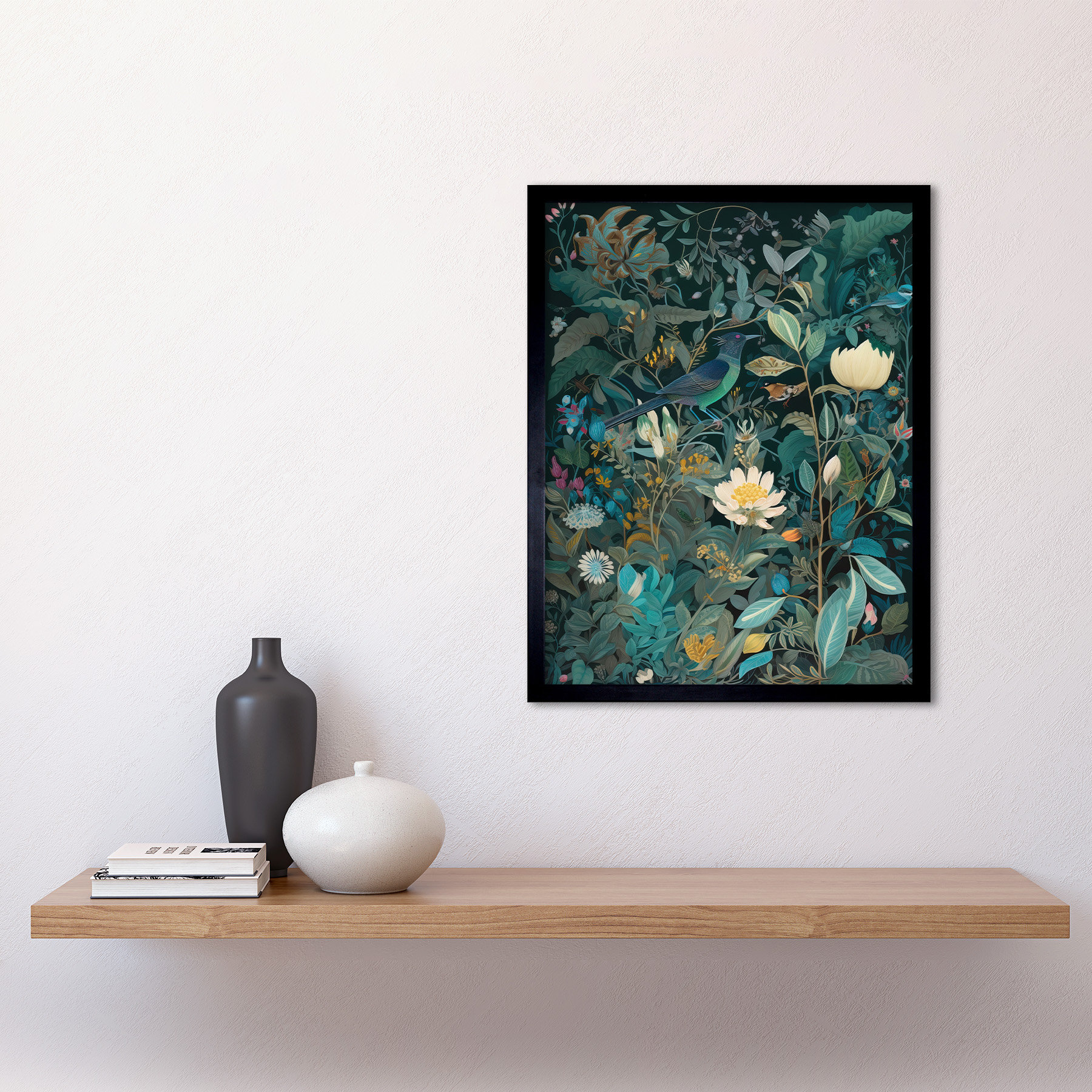 Marlow Home Co. Audubon Style Birds In Blooming Wildflower Field Art ...