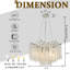 Luminaire suspendu moderne de style lustre en cristal de 25 po de style branche de laiton antique à 6 lumières pour salle à manger, salon et entrée de chambre à coucher-305603252