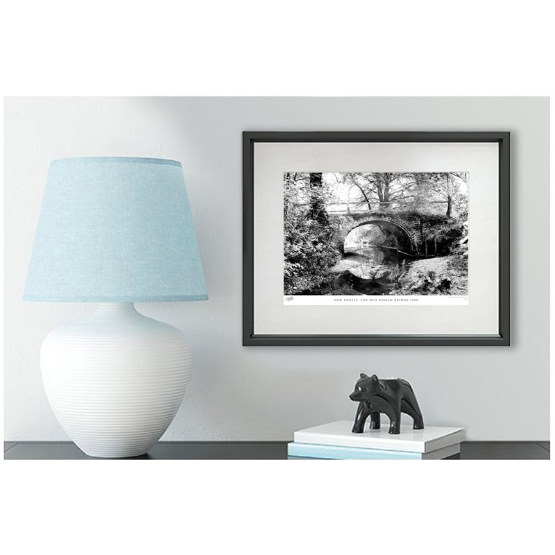New Forest, The Old Roman Bridge 1908 by Francis Frith - Single Picture Frame Print, 28cm H x 36cm W x 2.3cm D