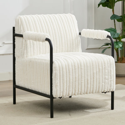 Fauteuil rembourré en velours côtelé Stolle