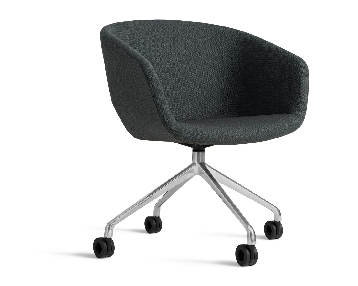 Host Velvet Office Chair, Maharam Messanger in Everglade
