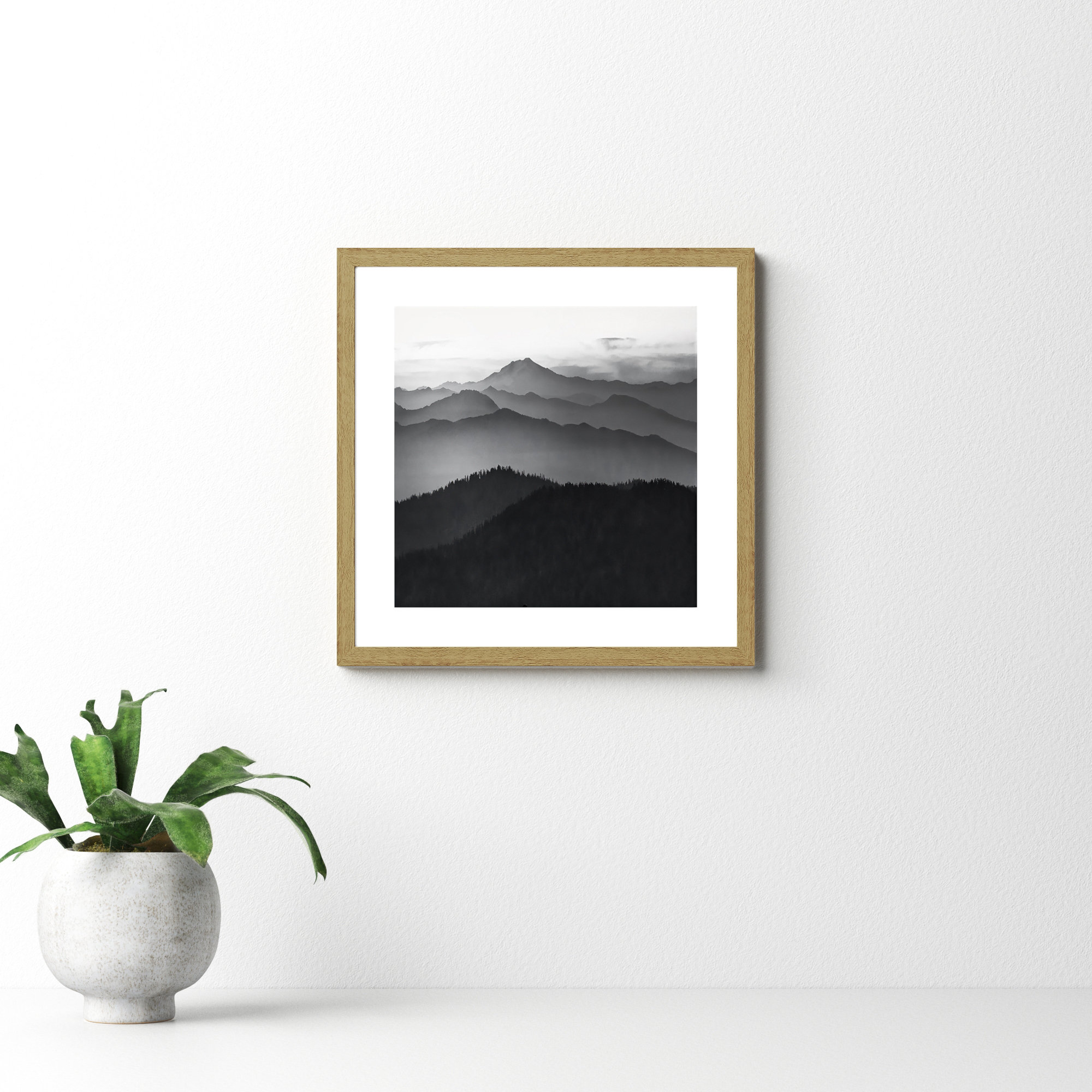 Cascades by Danita Delimont, Natural Framed, 17" H x 17" W x 0.75" D