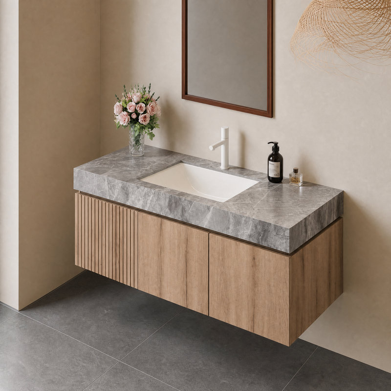 Meuble-lavabo 48 po, Chêne blanc