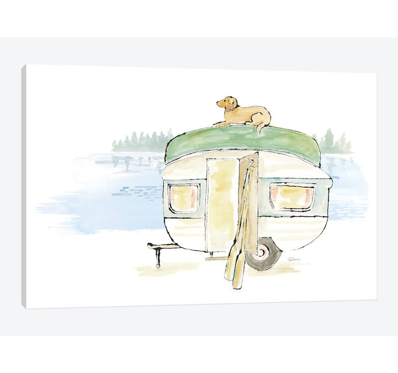 « lakeside days ii », reproduction sur toile tendue, H 12 po x l 18 po x P 1,5 po, Toile tendue, Pas de tapis