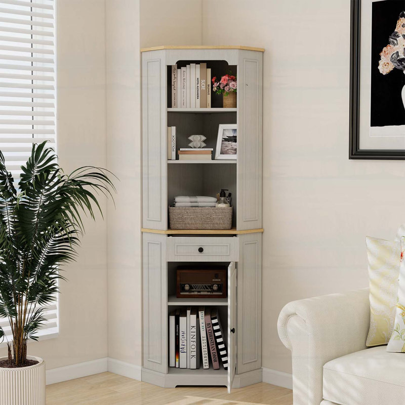 Grande armoire d'angle pour un rangement polyvalent