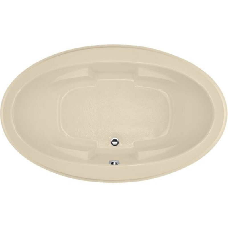Nina 72'' x 44'' Soaking Acrylic Bathtub, Bone, White