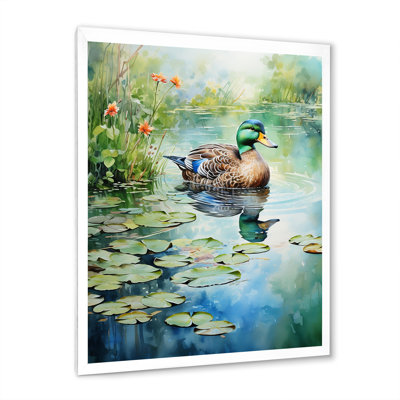 Duck Pond Reflections IV - Duck Animal, art mural