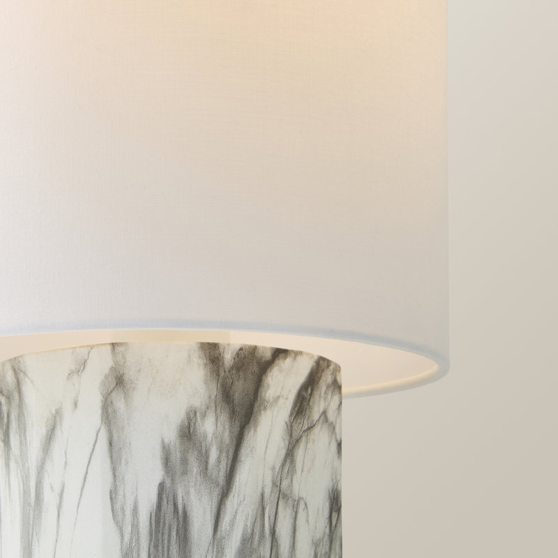 Resin Table Lamp, White