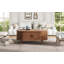 Table basse ovale en bois cannelée-440808257