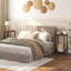 Grande table d'appoint industrielle, tablettes réglables en filet, table de bout compacte pour chambre à coucher et salon-1061646413