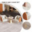 Ensemble de 2 chaises en cuir fritté et cuir beige et technologie beige